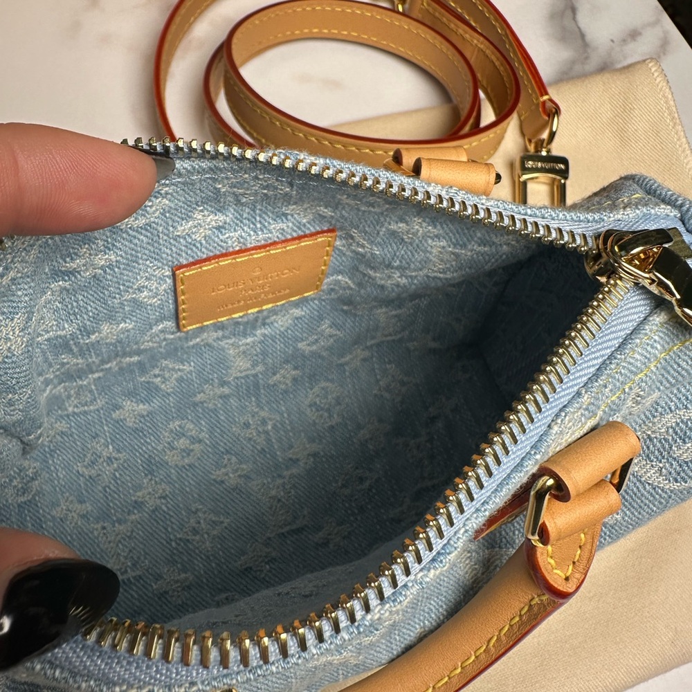 SOLD ❌❌❌Louis Vuitton Denim Nano Speedy NEW NEVER WORN - Picture 12 of 15